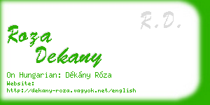 roza dekany business card
