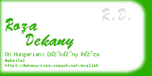 roza dekany business card